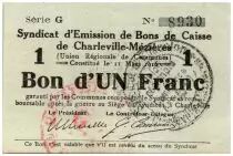 Frankreich 1 Franc Charleville-M&eacute;zi&egrave;res City - 1916