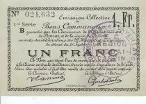 Frankreich 1 Franc Douai City - 1916