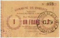 Frankreich 1 Franc Foreste City - 1915