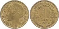 Frankreich 1 Franc Laureate head - 1935