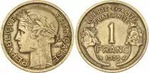 Frankreich 1 Franc Laureate head - 1935