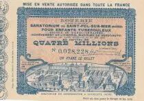 Frankreich 1 Franc Loterie Santorium de St Pol sur Mer - 1905 - VF
