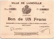 Frankreich 1 Franc Lun&eacute;ville City