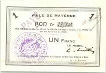 Frankreich 1 Franc Mayenne City