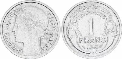 Frankreich 1 Franc Morlon - 1948 - B Beaumont-le-Roger