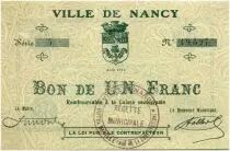 Frankreich 1 Franc Nancy City