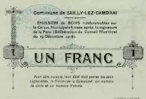 Frankreich 1 Franc Sailly-Lez-Cambrai - 1915