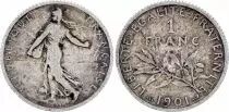 Frankreich 1 Franc Semeuse - 1901 - Silver