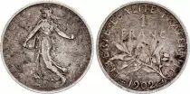 Frankreich 1 Franc Semeuse - 1902 - Silver - VF - KM.844.1