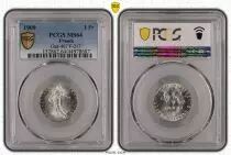 Frankreich 1 Franc Semeuse - 1909 - PCGS MS 64