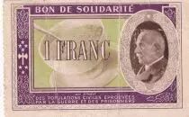 Frankreich 1 Franc Solidarity Bond - 1941-1942 - Serial G