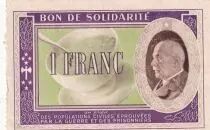 Frankreich 1 Franc Solidarity Bond - 1941-1942 - Serial M
