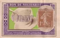 Frankreich 1 Franc Solidarity Bond with stamp - 1941-1942 - Serial C