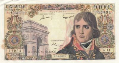 Frankreich 10,000 Francs - Bonaparte - 07-06-1956 - Series A.14