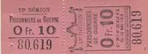 Frankreich 10 Centimes - Prisonniers de Guerre - 13&egrave;me R&eacute;gion 1916
