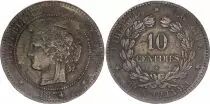 Frankreich 10 Centimes Ceres - 1874 K Bordeaux - F to VF - KM.815.2