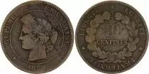 Frankreich 10 Centimes C&eacute;r&egrave;s - Third R&eacute;public - 1872 K Bordeaux