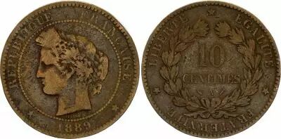 Frankreich 10 Centimes C�r�s - Third R�public - 1889 A Paris