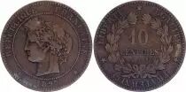 Frankreich 10 Centimes Ceres - Torch - 1897 A Paris - VF