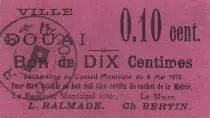 Frankreich 10 centimes Douai 60x35 mm