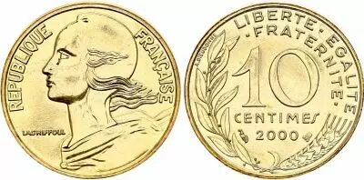Frankreich 10 Centimes Lagriffoul - 2000 BU