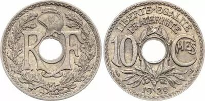 Frankreich 10 Centimes Lindauer - 1929