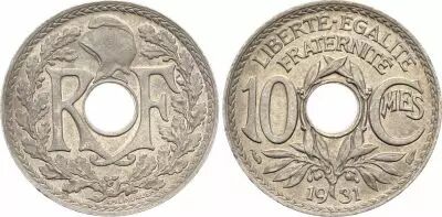 Frankreich 10 Centimes Lindauer - 1931