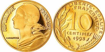 Frankreich 10 Centimes Marianne - 1993 - Proof