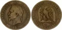 Frankreich 10 Centimes Napoleon III - Laurel head - 1862 BB Strasbourg