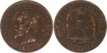Frankreich 10 Centimes Napoleon III Nude head - 1854 A Paris