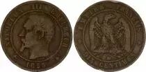 Frankreich 10 Centimes Napoleon III Nude head - 1855 BB Strasbourg