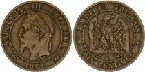 Frankreich 10 Centimes Napoleon III Nude head - 1861 K Bordeaux