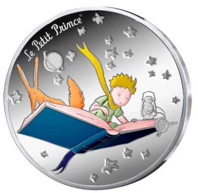 Frankreich 10 Euros - Little Prince Book - Colorized - Silver