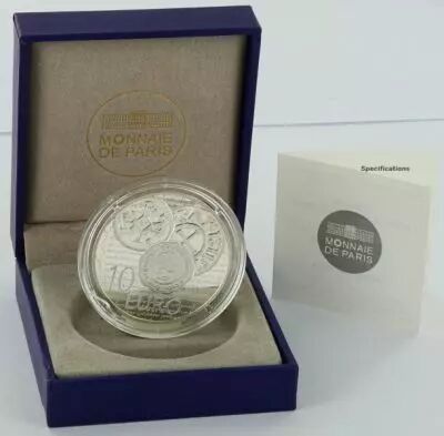 Frankreich 10 Euros Silver - Denier Charles le Chauve 2014 - Proof - with boxe and certificate