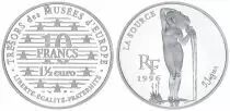 Frankreich 10 Francs  - 1,50 euros - La source by Ingres  - 1996 - Silver - with certificat