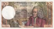 Frankreich 10 Francs  - Voltaire - 02-08-1973 - Serial A898 - P.147