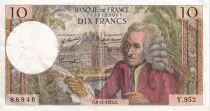 Frankreich 10 Francs  - Voltaire - 06-12-1973 - Serial Y.952 - VF - P.147