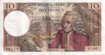 Frankreich 10 Francs  - Voltaire - 08-01-1970 - Serial R.542 - XF - P.147