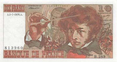Frankreich 10 Francs - Berlioz - 01-07-1976 - Serial B.289