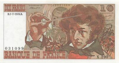 Frankreich 10 Francs - Berlioz - 01-07-1976 - Serial X.290