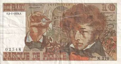 Frankreich 10 Francs - Berlioz - 02-01-1976 - Serial N.270 - VF - P.150