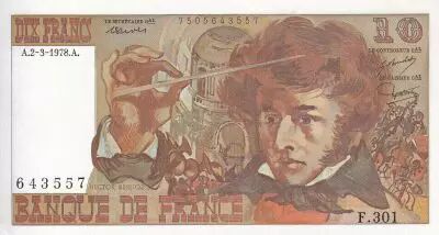 Frankreich 10 Francs - Berlioz - 02-03-1978 - Serial F.301 - P.150