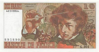 Frankreich 10 Francs - Berlioz - 02-03-1978 - Serial G.301
