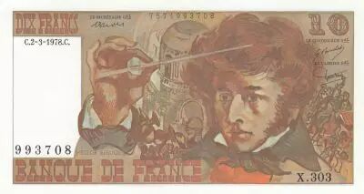 Frankreich 10 Francs - Berlioz - 02-03-1978 - Serial X.303