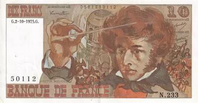 Frankreich 10 Francs - Berlioz - 02-10-1975 - Serial N.233 - XF - P.150