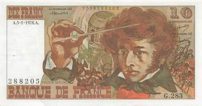 Frankreich 10 Francs - Berlioz - 05-01-1976 - Serial G.283