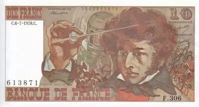 Frankreich 10 Francs - Berlioz - 06-07-1978 - Serial F.306 - P.150