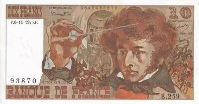Frankreich 10 Francs - Berlioz - 06-11-1975 - Serial E.259 - XF - P.150