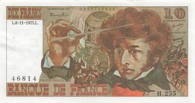 Frankreich 10 Francs - Berlioz - 06-11-1975 - Serial H.255