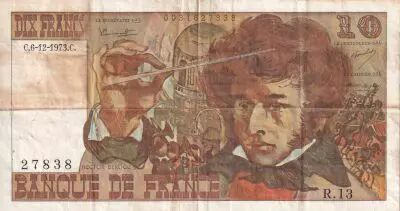 Frankreich 10 Francs - Berlioz - 06-12-1973 - Serial R.13 - P.150